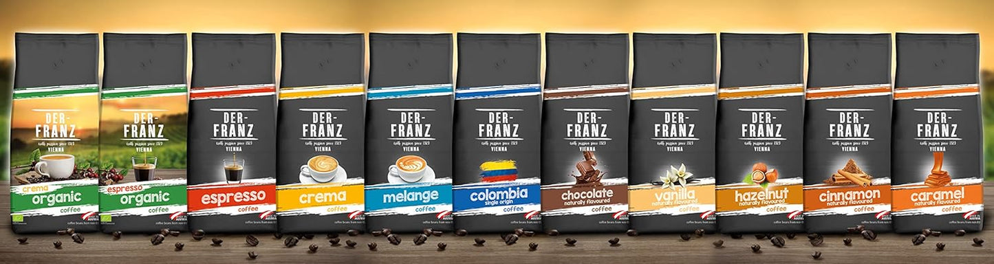 Der-Franz Crema Kaffee, Ganze Bohne, 1000 G