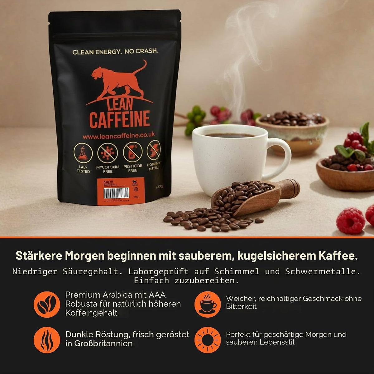 Bulletproof Coffee Kompatibel Berserker Kaffee Bohnen 227G
