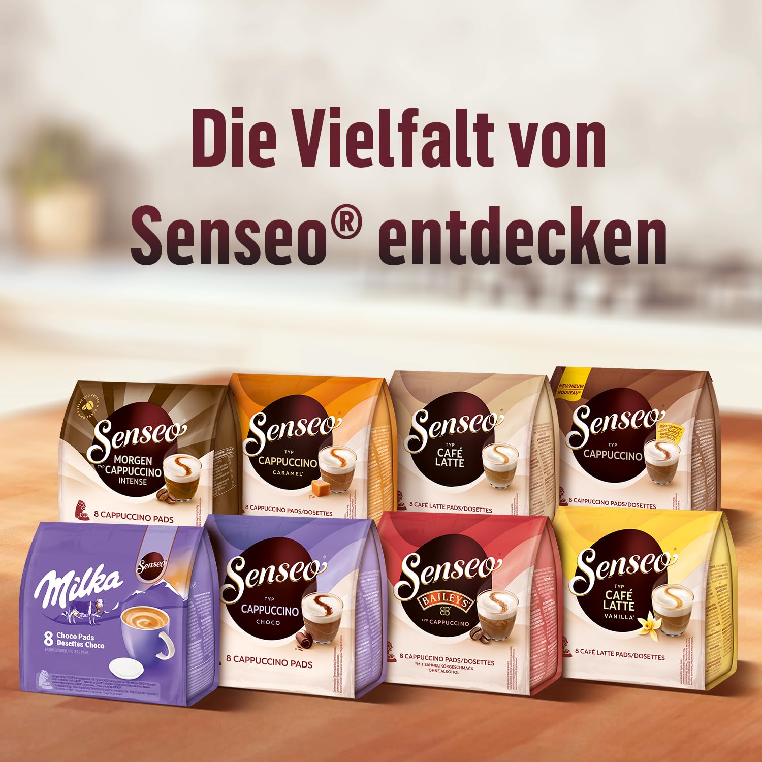 Senseo Pads Café Latte, Medium Roast, 80 Kaffeepads, 10 X 8 Getränke