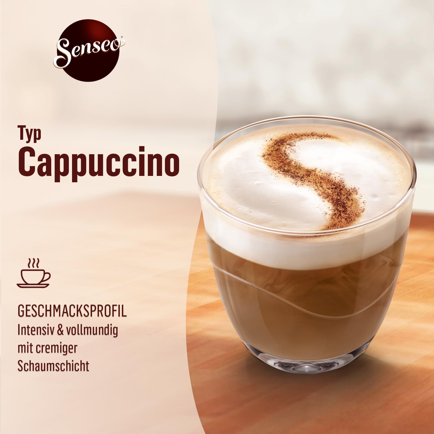 Senseo Pads Cappuccino, Vorratspackung, 5 X 16 Getränke, 80 Kaffeepads