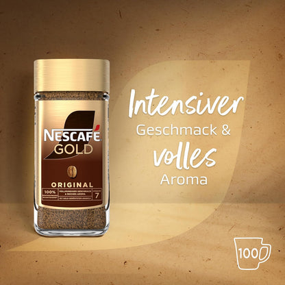 NESCAFÉ GOLD Original, Löslicher Bohnenkaffee, Instant-Kaffee Aus Erlesenen Kaffeebohnen, Koffeinhaltig, 1Er Pack (1X200G)