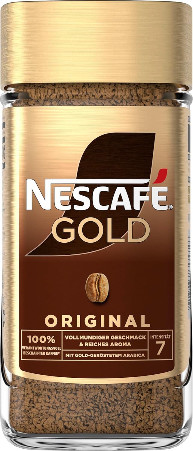 NESCAFÉ GOLD Original, Löslicher Bohnenkaffee, Instant-Kaffee Aus Erlesenen Kaffeebohnen, Koffeinhaltig, 1Er Pack (1X200G)