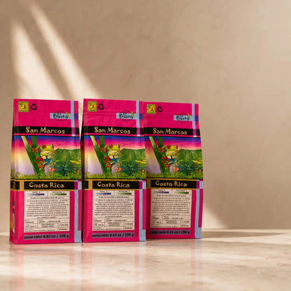 Kaffee-Geschenkset 3 × 250 g – Costa Rica Spezialitätenkaffee als ganze Bohne (Trio) – Preisgekrönter San Marcos Arabica – Geschenkbox für Kaffeeliebhaber, Damen & Herren