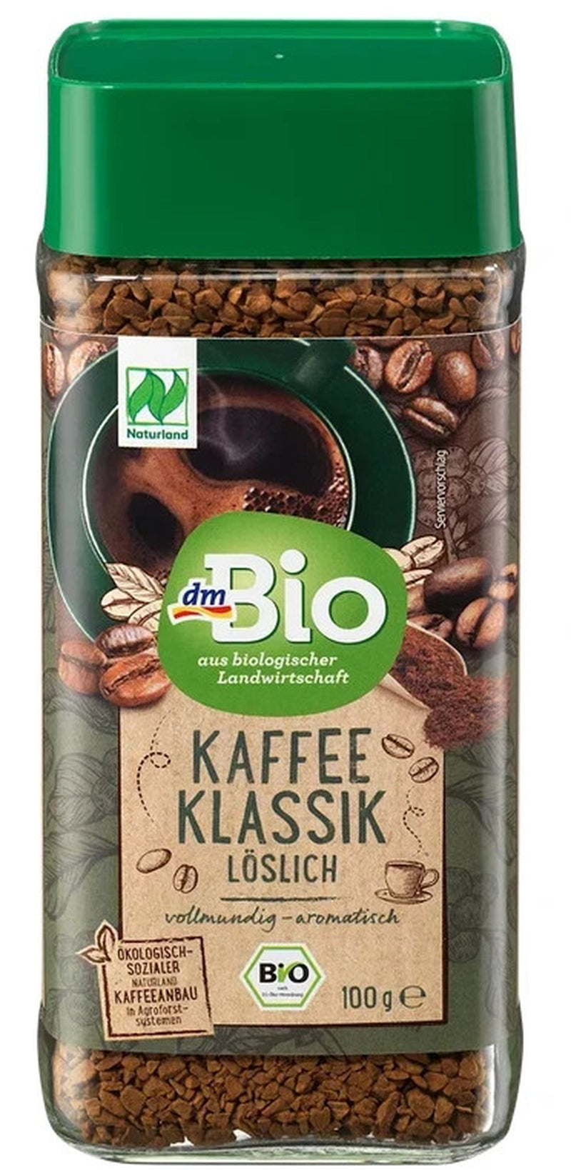 5X 100G Dmbio Kaffee Klassik Löslicher Kaffee Instantkaffee Vorratspack