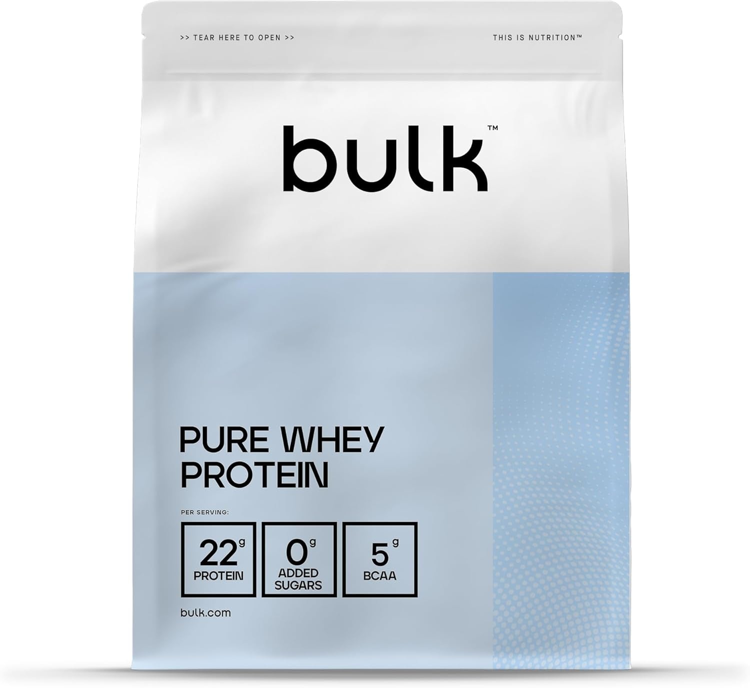 Bulk Pure Whey Protein Pulver | Eiskaffee Latte | 22G Protein & 5G Bcaas Pro Portion | Whey Shake | Wenig Zucker | Unterstützt Muskelaufbau & Regeneration | Leicht Mischbar | Vegetarisch | 1Kg