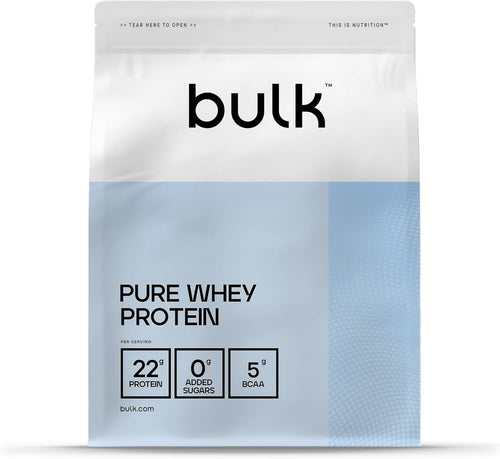 Bulk Pure Whey Protein Pulver | Eiskaffee Latte | 22G Protein & 5G Bcaas Pro Portion | Whey Shake | Wenig Zucker | Unterstützt Muskelaufbau & Regeneration | Leicht Mischbar | Vegetarisch | 1Kg