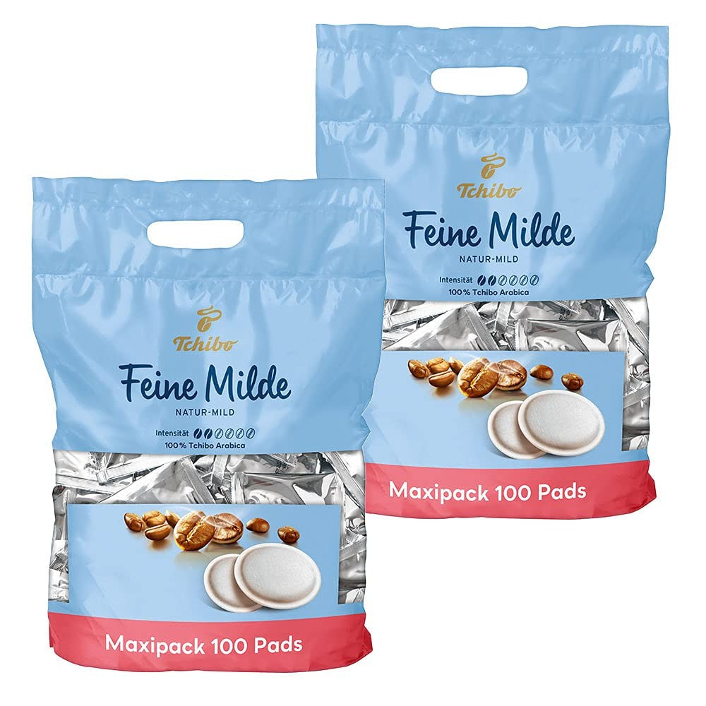 Tchibo Kaffeepads Vorratspack Maxipack, Feine Milde, 200 Stück, 2X 100 Pads