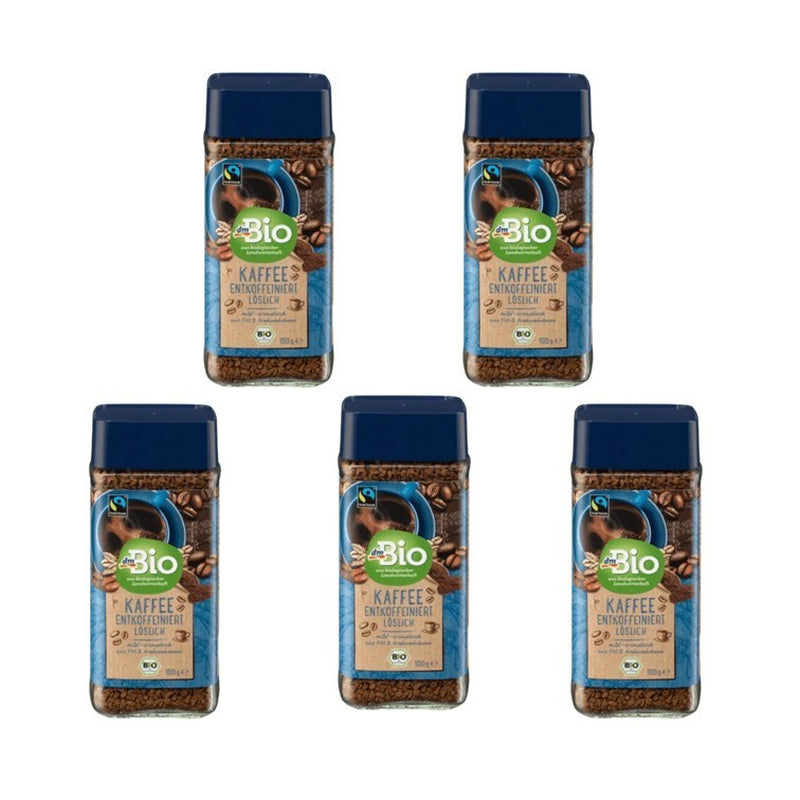 5X 100G Dmbio Kaffee Entkoffeiniert Löslich