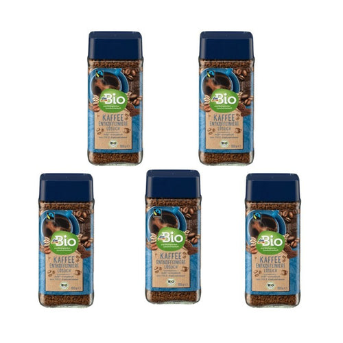 5X 100G Dmbio Kaffee Entkoffeiniert Löslich