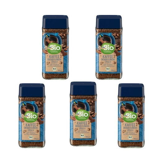 5X 100G Dmbio Kaffee Entkoffeiniert Löslich