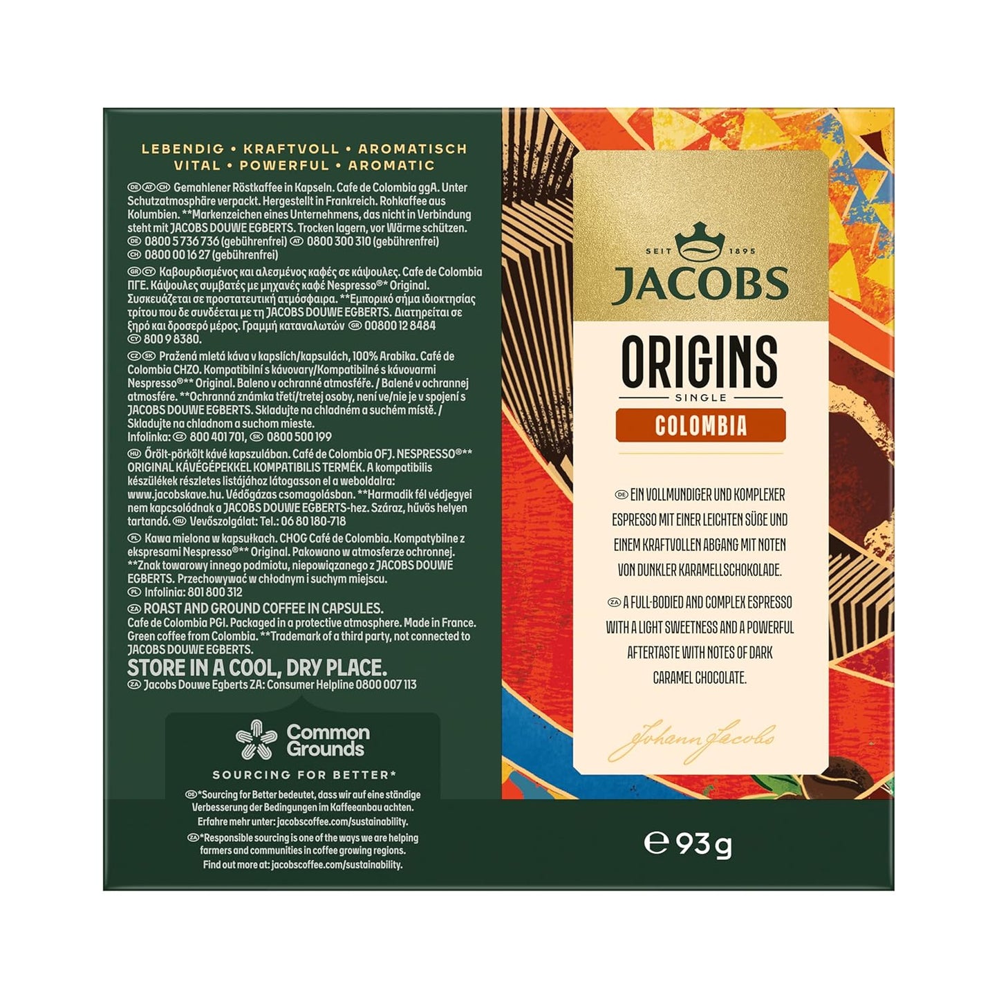 Coffee Fox Espresso Kolumbien 180 Kapseln (10x18) – Intensität 9/10