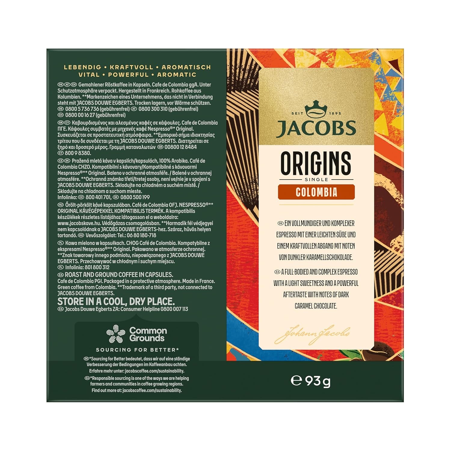 Coffee Fox Espresso Kolumbien 180 Kapseln (10x18) – Intensität 9/10