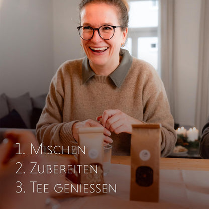 Tee Selber Mischen Set Geschenk Mit Schwarztee - BIO Schwarzer Tee Geschenkset Mit 7 Leckeren Tee-Sorten Zum DIY Teemischung Selber Machen