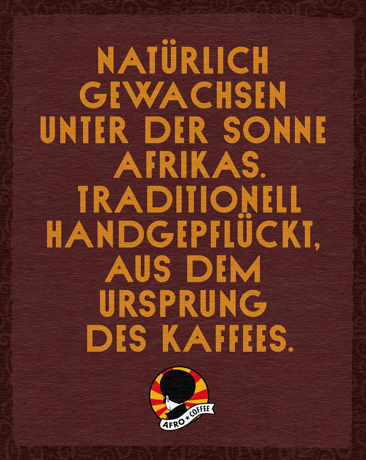 AFRO COFFEE Dark & Elegant I 250G Premium Bio Kaffeebohnen Fairtrade I 100% Arabica Kaffee Bohnen I Bohnenkaffee Aus Äthiopien Mit Noten Von Bitterschokolade I Handgepflückt, Dunkel Geröstet, Säurearm