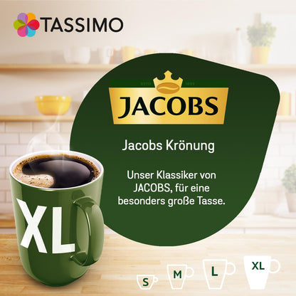 Tassimo Kapseln Jacobs Krönung XL, 5 X 16 Pads, 80 Kaffeekapseln