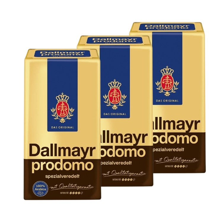 3x 500g Dallmayr, prodomo, Gemahlener Kaffee, 100% Arabica, Kaffee Geschmack