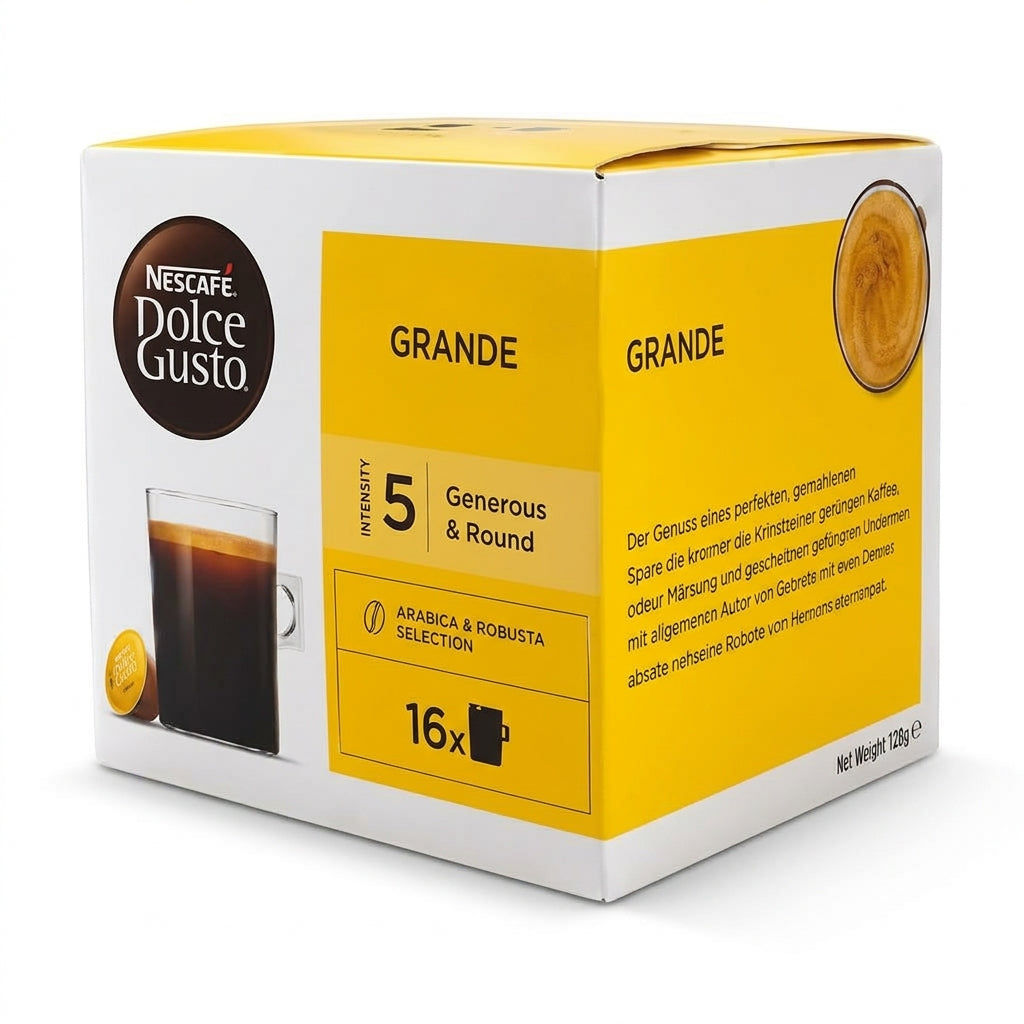 NESCAFÉ Dolce Gusto Grande Kaffeekapseln – 100 % Arabica, 16 Stück
