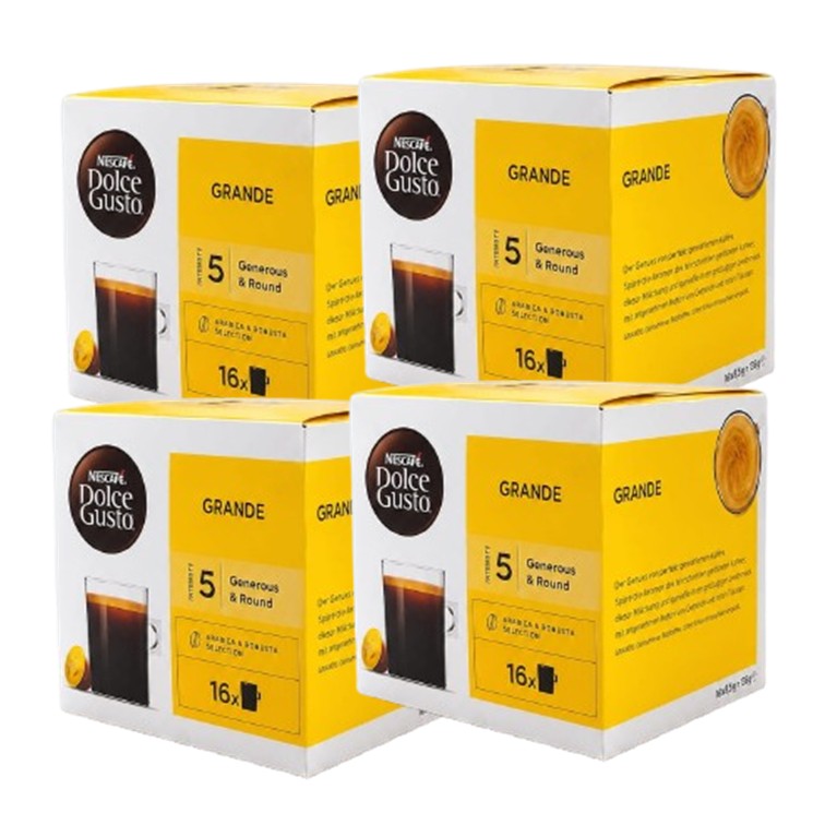 NESCAFÉ Dolce Gusto Grande Kaffeekapseln – 100 % Arabica, 64 Stück 4er Pack