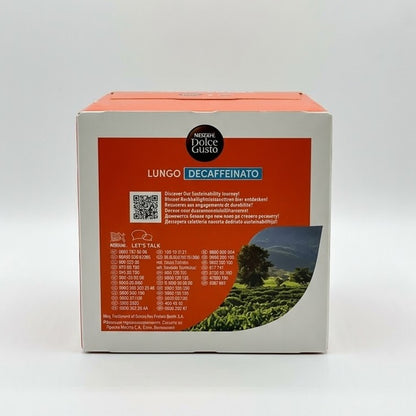NESCAFÉ Dolce Gusto Lungo Decaffeinato Kaffeekapseln – Entkoffeinierter Arabica Kaffee, 4 x 16 Kapseln