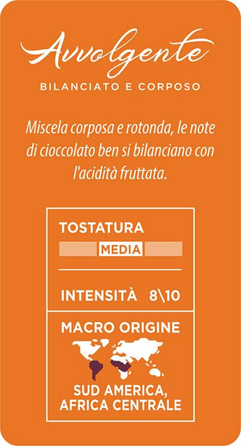 Caffè Mauro Torrefazione – Kaffeebohnen – 1 Kg – Avvolgente Mischung – Mittlere Röstung – Intensität 8/10 – Hergestellt in Italien – 1Kg Packung (Packung Mit 4)