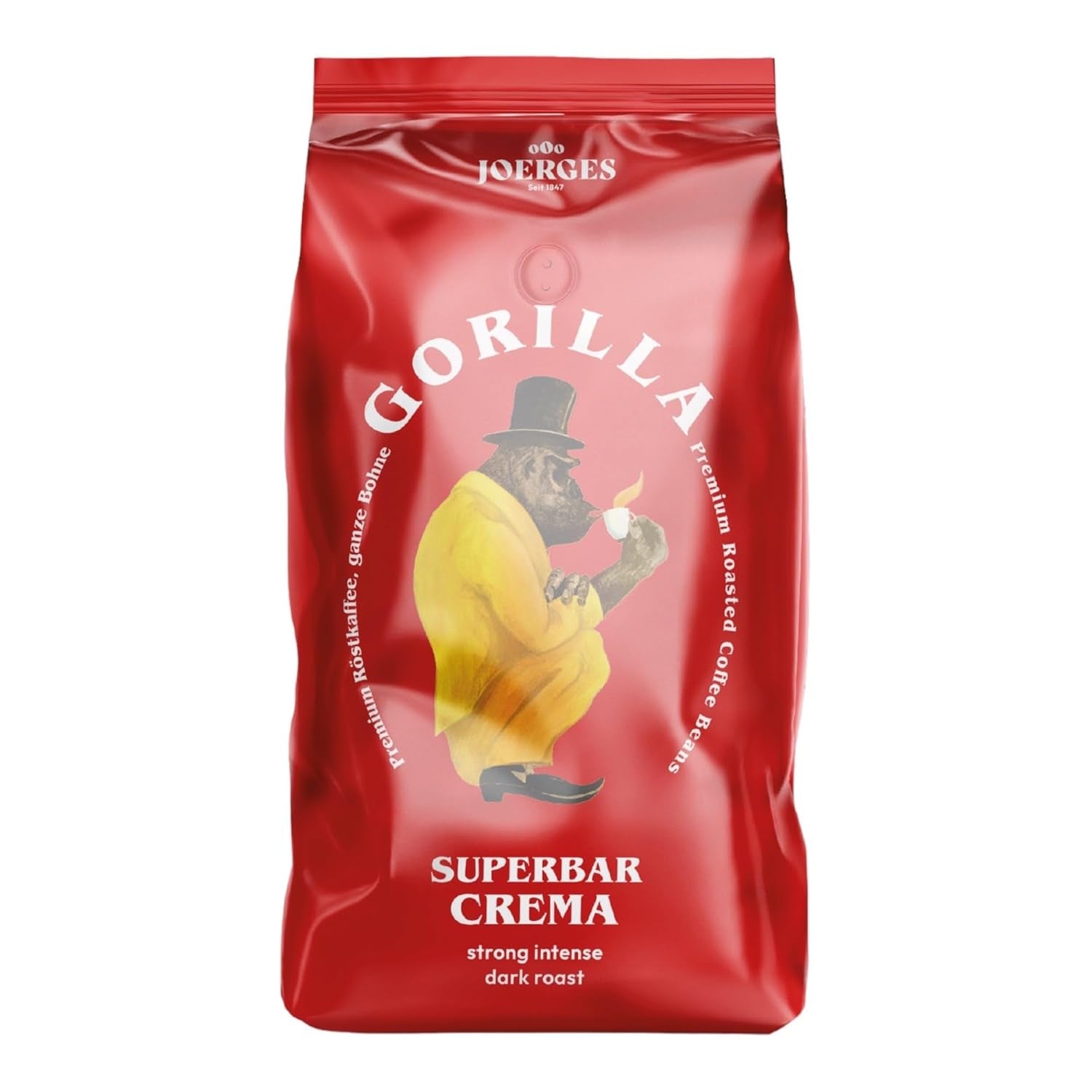 Joerges Espresso Gorilla Super Bar Crema, 5Er Pack (5 X 1 Kg) Kaffeebohnen