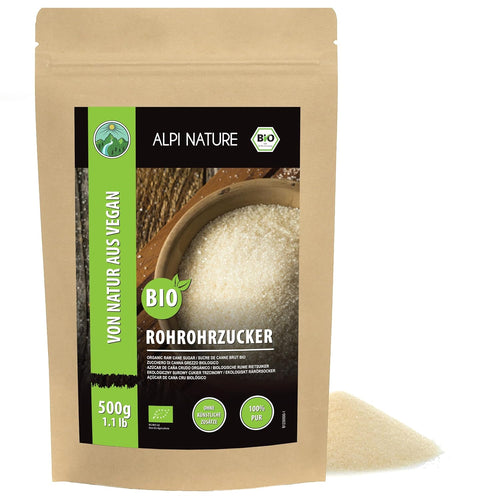 Alpi Nature Rohrohrzucker BIO 500G, Rohrzucker Braun, Brauner Rohrzucker