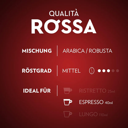 Lavazza Espresso Qualita Rossa , Vollmundiger Und Ausgewogener Espresso, 30 Kapseln, Nespresso Kompatibel