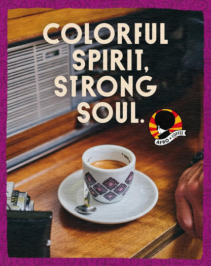 AFRO COFFEE Bio Kaffee Gemahlen 6x250g – Fairtrade, Arabica & Robusta, Dunkle Röstung