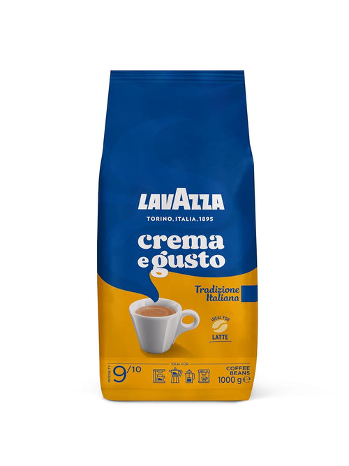 Lavazza, Crema E Gusto Tradizione Italiana, Geröstete Kaffeebohnen, Mit Würzigen Aromatischen Noten, Ideal Für Einen Espresso, Arabica Und Robusta Kaffeebohnen, 1 Kg Packung