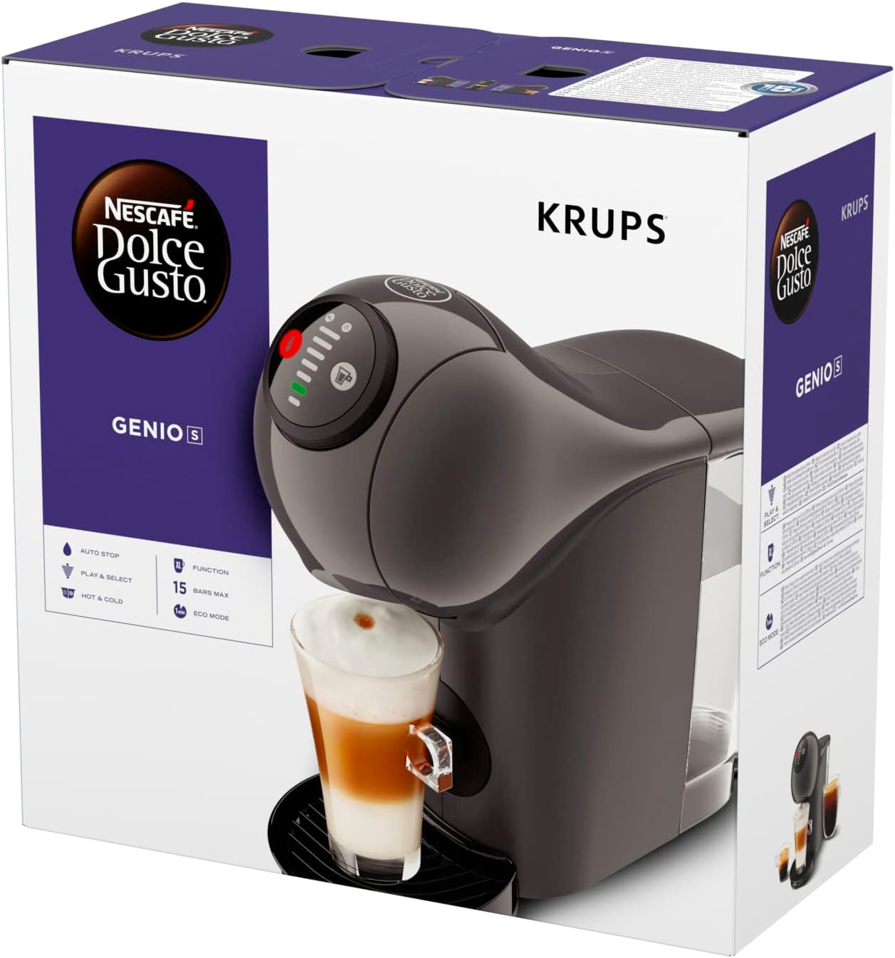 Nescafé Dolce Gusto Genio S Automatische Kapselmaschine by KRUPS, Anthrazit