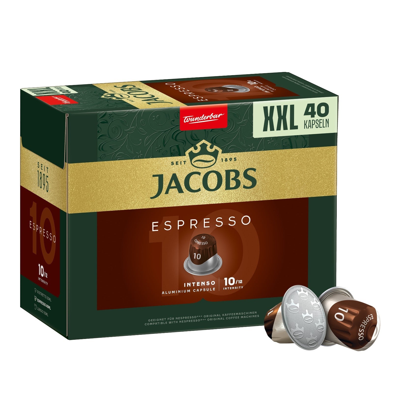 JACOBS Kapseln Xxl-Pack Nespresso®* Kompatible Kaffeekapseln Lungo Espresso
