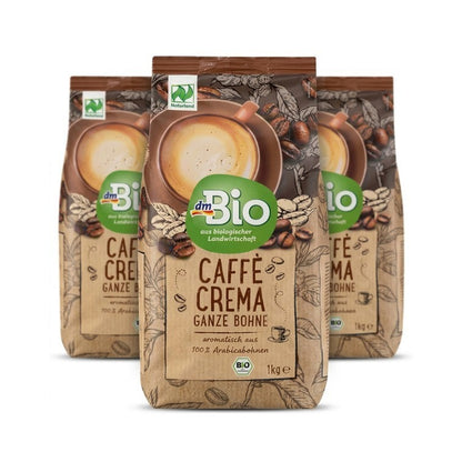 Caffè Crema Kaffee Ganze Bohne 3X 1Kg Premium Kaffeebohnen Vollautomat Crema