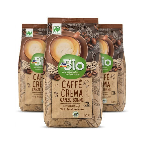 Caffè Crema Kaffee Ganze Bohne 3X 1Kg Premium Kaffeebohnen Vollautomat Crema