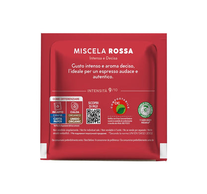 Caffè Borbone Kompostierbare Kaffeepads, Rote Kaffeemischung - 150 - Kompatibel Mit ESE System Papier 44 Mm