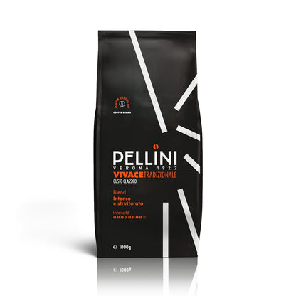 Pellini N.82 Vivace, Kaffeebohnen Für Espresso 1 Kg, Arabica- Und Robusta-Mischung Mit Kräftigem Und Ausgewogenem Geschmack, Mittlere Röstung