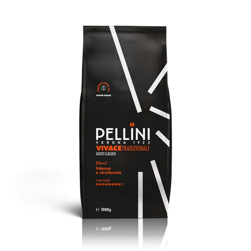 Pellini N.82 Vivace, Kaffeebohnen Für Espresso 1 Kg, Arabica- Und Robusta-Mischung Mit Kräftigem Und Ausgewogenem Geschmack, Mittlere Röstung