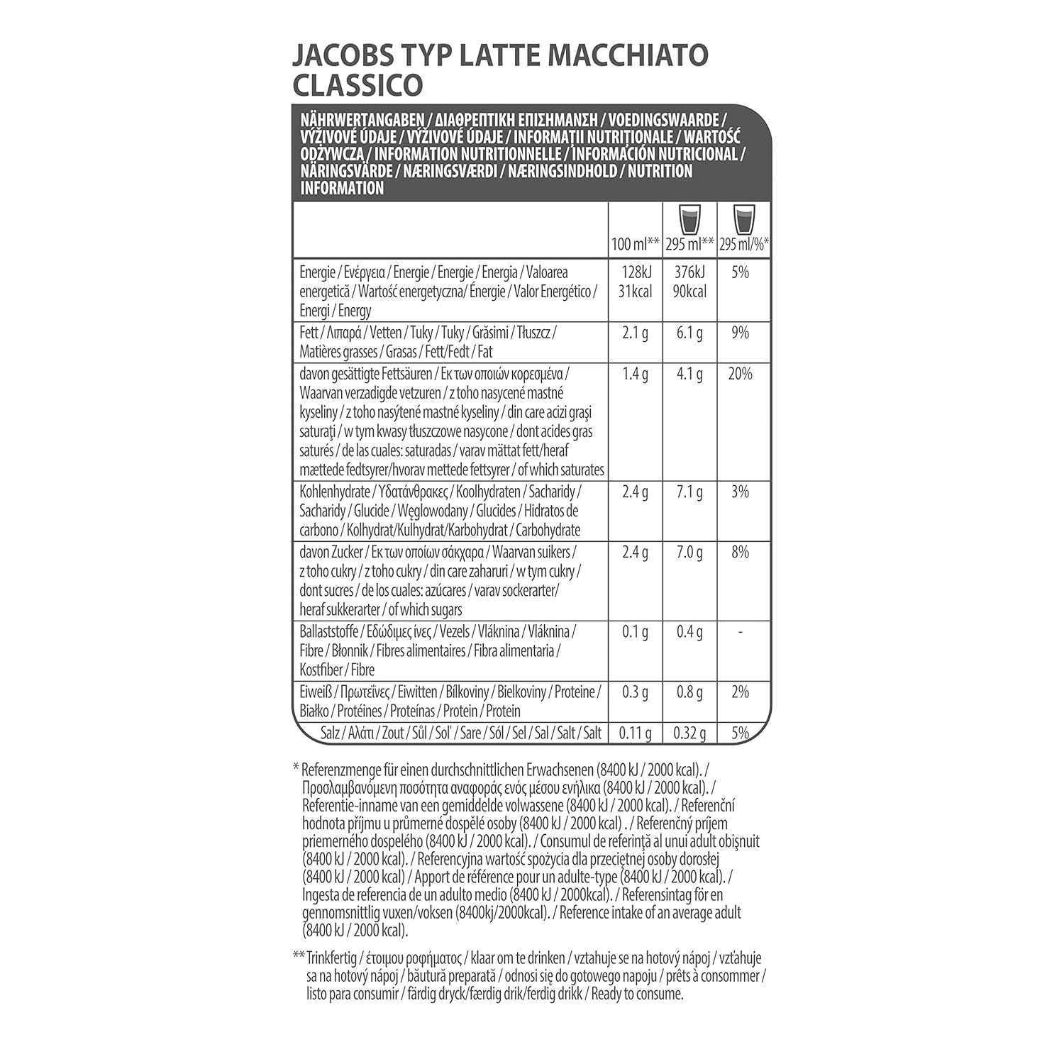 Tassimo Kapseln Jacobs Typ Latte Macchiato Classico, 5 X 8 Pads, 40 Kaffeekapseln