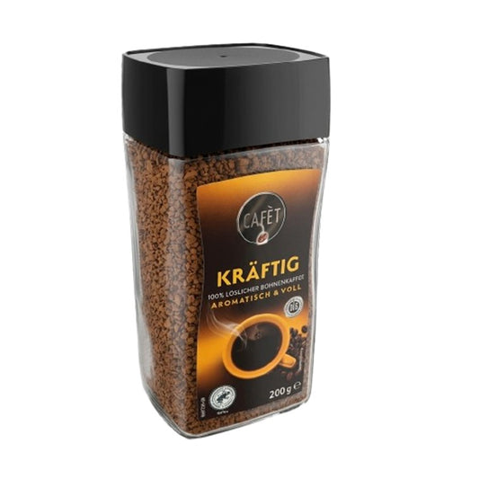 Café KRAFTIG Instantkaffee 200g – 100% Arabica, Intensiver Geschmack & Aromatisch