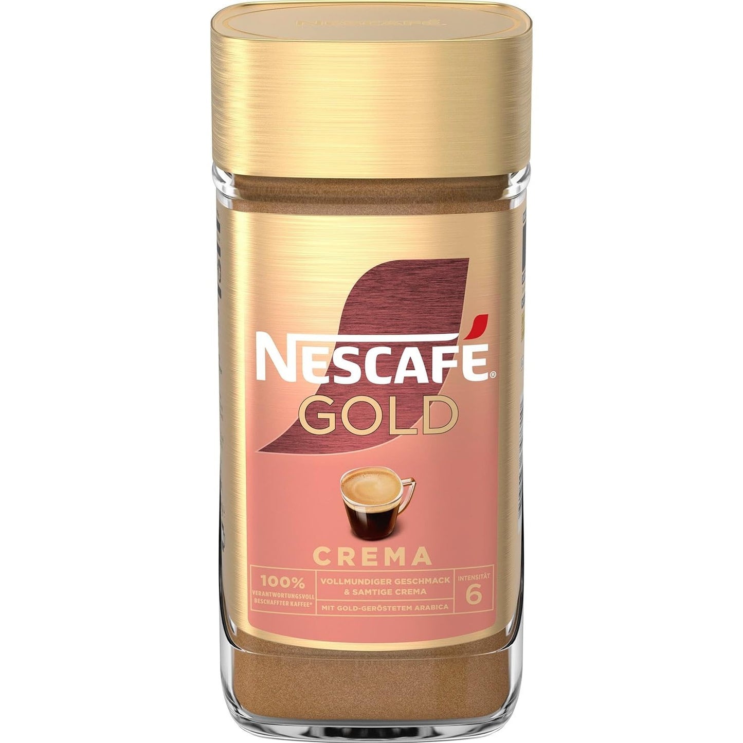 NESCAFÉ Gold Crema 6x200g – Löslicher Kaffee mit Crema