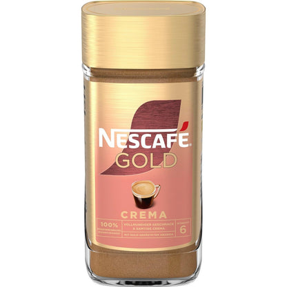 NESCAFÉ Gold Crema 6x200g – Löslicher Kaffee mit Crema