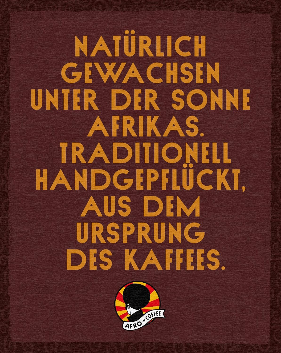 AFRO COFFEE Dark & Elegant 1Kg I 2X 500G Premium Bio Kaffeebohnen Fairtrade I 100% Arabica Bohnen I Bohnenkaffee Aus Äthiopien Mit Noten Von Bitterschokolade I Handgepflückt, Dunkel Geröstet, Säurearm
