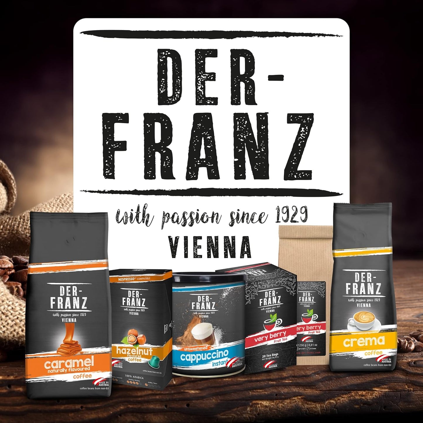 Der-Franz Crema Bio Kaffee, Ganze Bohne, 1000 G
