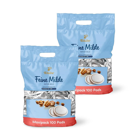 Tchibo Kaffeepads Vorratspack Maxipack, Feine Milde, 200 Stück, 2X 100 Pads