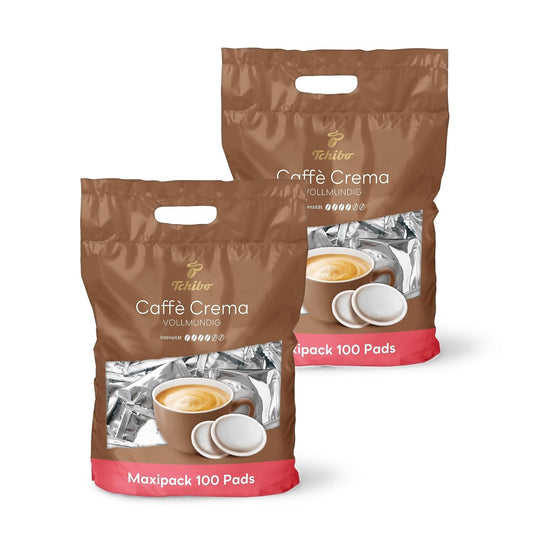 Tchibo Kaffeepads Vorratspack Maxipack, Caffè Crema Vollmundig, 200 Stück