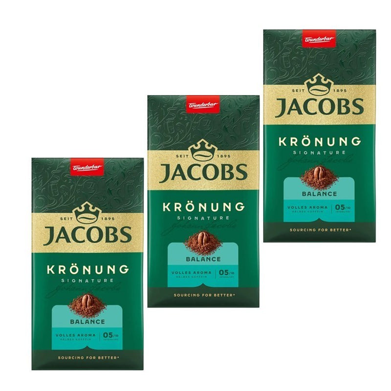 Jacobs Krönung Gemahlen Balanca 3X500G – 100% Arabica Kaffee
