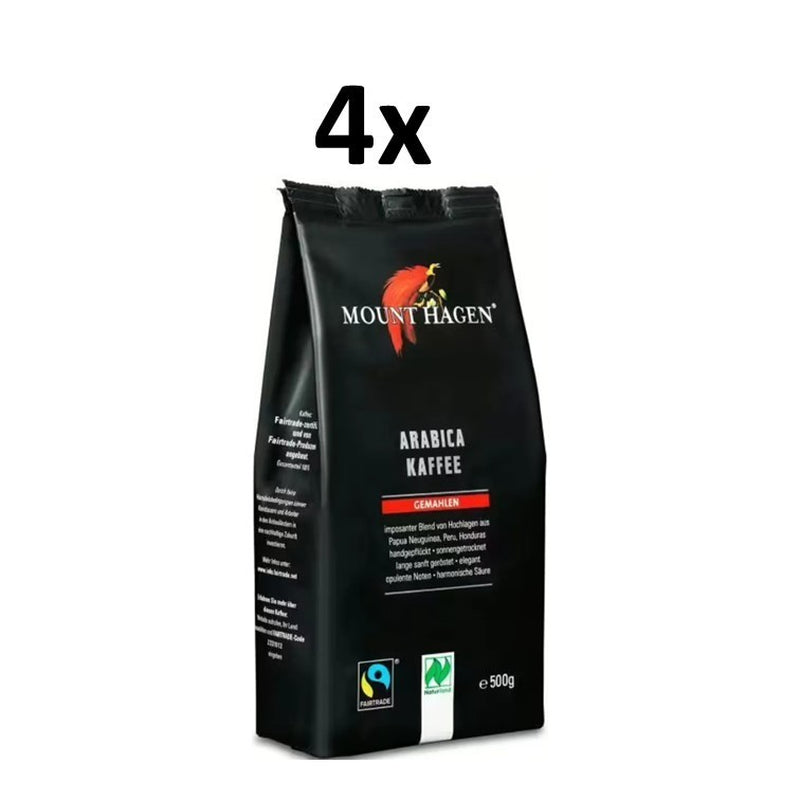 Arabica Kaffee Fairtrade Gemahlen 4 500G Bio Kaffee MOUNT HAGEN