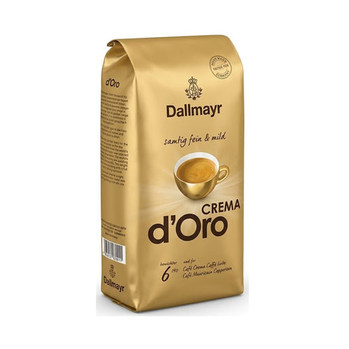 Dallmayr Crema d’Oro Kaffeebohnen 1 kg – 100 % Arabica, milde Röstung