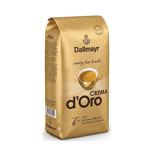 Dallmayr Crema d’Oro Kaffeebohnen 1 kg – 100 % Arabica, milde Röstung