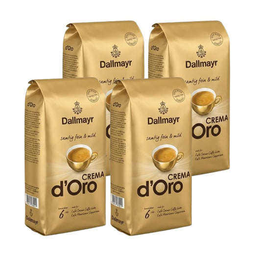 4x Dallmayr Crema d’Oro Kaffeebohnen – 100% Arabica, 4kg