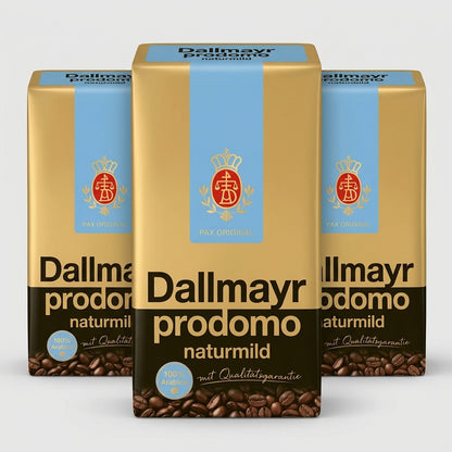 3x 500g Dallmayr Prodomo Naturmild Filterkaffee Gemahlen 100% Arabica